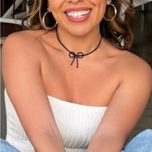 Black Bow Choker Necklace